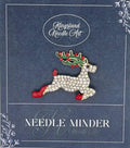 KINGSLAND NEEDLE MINDER ~ Christmas Reindeer Needle Minder, Needle Dock, Needle Nanny, Canvas Magnet, Needle Garage, Needleminder