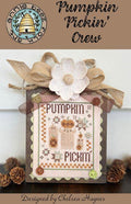 ANNIE BEEZ Folk Art "Pumpkin Pickin' Crew" Counted Cross Stitch Pattern, Chart, Needlework, Pattern Only