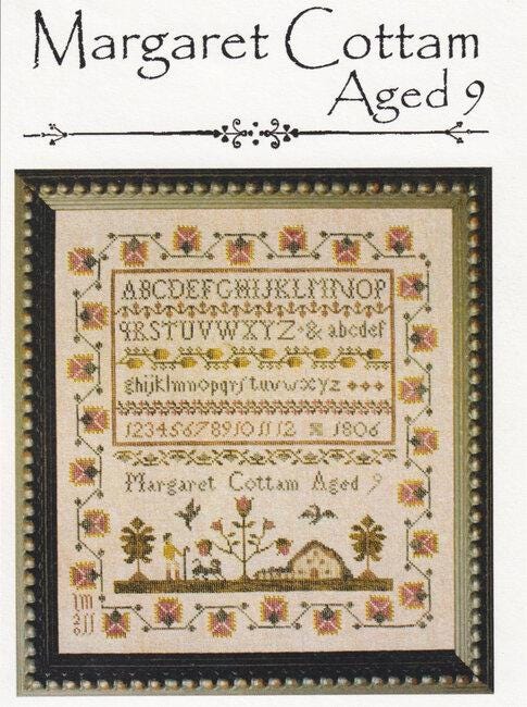 LA~D~DA "Margaret Cottam Aged 9"  Counted Cross Stitch Pattern  Halloween, Autumn, Pattern Only