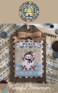 ANNIE BEEZ Folk Art "Peaceful Snowman" Counted Cross Stitch Pattern, Chart, Needlework, Pattern Only