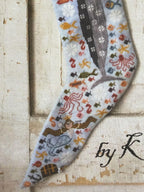 KATHY BARRICK "The Ocean Blue Stocking & Sampler" Counted Cross Stitch Pattern, Chart, Pattern Only