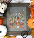 TINY MODERNIST "Fall Bell Jar" Counted Cross Stitch Pattern, Chart, Pattern Only