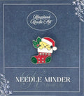 KINGSLAND NEEDLE MINDER ~ Puppy Christmas Stocking Needle Minder, Needle Dock, Needle Nanny, Canvas Magnet, Needle Garage, Needleminder