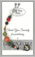 Kelly Clark Studio ~ Halloween Bat Charm Scissor Fob, Scissor Find, Lanyard Fob, Key Fob, Purse Fob, Key Chain Charm