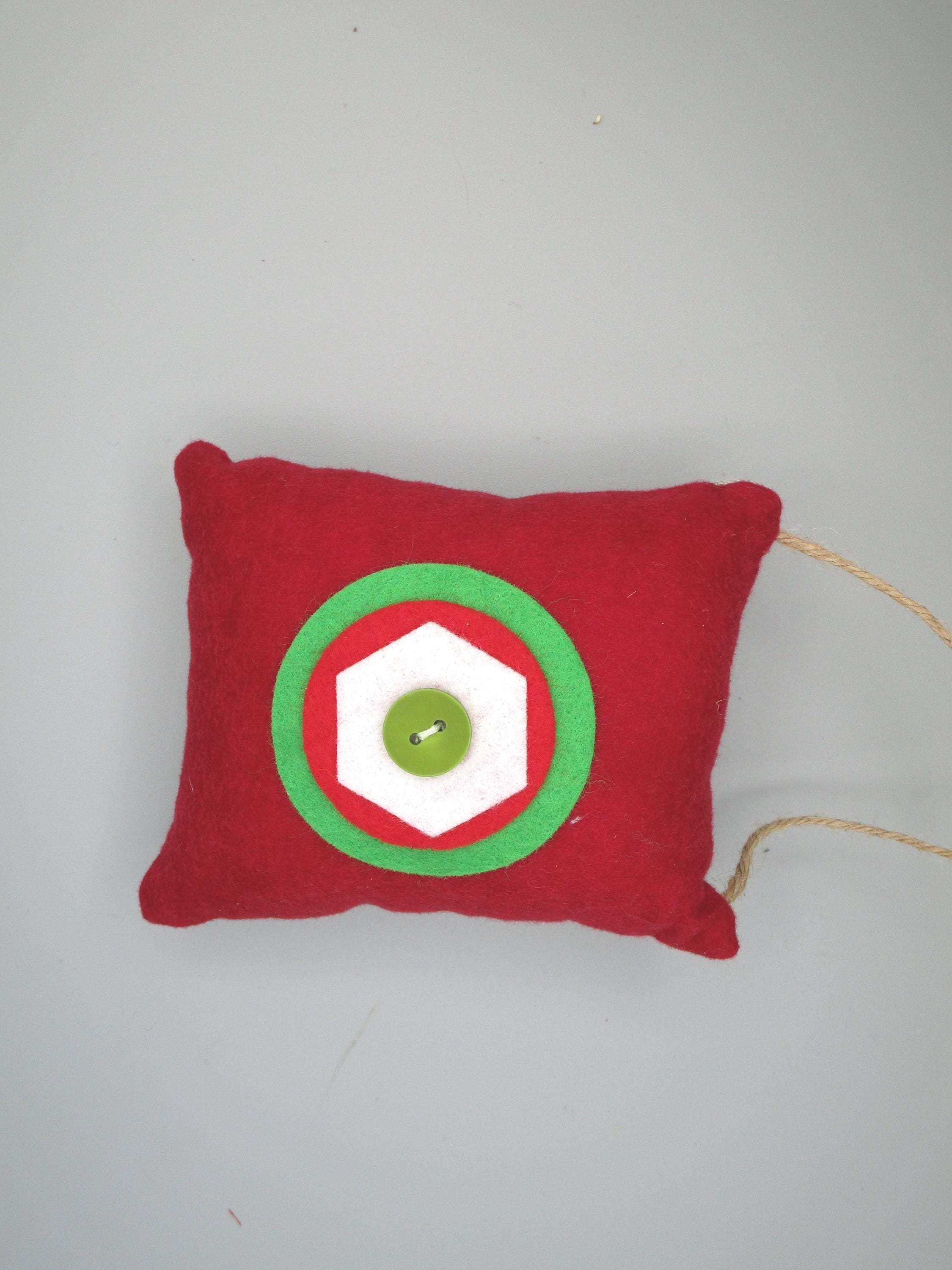 FINISHED Beaded Cross Stitch Christmas Ornament Decor ~ Cross Stitch, Embroidery ~ Completed Piece