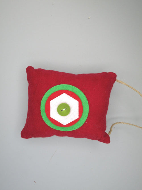 FINISHED Beaded Cross Stitch Christmas Ornament Decor ~ Cross Stitch, Embroidery ~ Completed Piece
