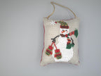 FINISHED Beaded Cross Stitch Christmas Ornament Decor ~ Cross Stitch, Embroidery ~ Completed Piece