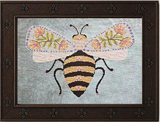 THE WISHING THORN "Flower Bee"  Counted Cross Stitch Pattern  Sampler, Chart, Pattern Only