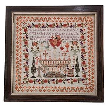 THE WISHING THORN "Marie Persin Sampler 1855"  Counted Cross Stitch Pattern  Sampler, Chart, Pattern Only