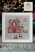 COTTAGE GARDEN SAMPLINGS "Santa's House" Counted Cross Stitch Pattern, Fabulous House Series #1, Pattern Only