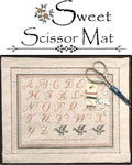 LA~D~DA "Sweet Scissor Mat"  Counted Cross Stitch Pattern  Alphabet, Paper Pattern