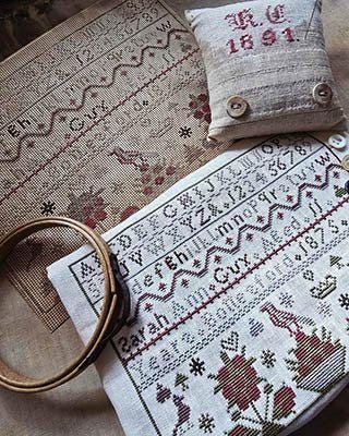 THE WISHING THORN "Sarah Ann Guy 1875 Sampler"  Counted Cross Stitch Pattern  Sampler, Chart, Pattern Only