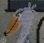 THE BLUE FLOWER "Spooky Shoebill"  Counted Cross Stitch Pattern  Pattern Only