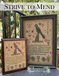 NEEDLEWORKPRESS "Strive To Mend" Counted Cross Stitch Pattern, Chart, NeedleWorkPress, Pattern Only