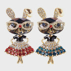 KINGSLAND NEEDLE MINDERS ~ Rabbit w Glasses Needle Minder, Needle Dock, Canvas Magnet, Needle Garage, Needleminder