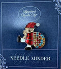 KINGSLAND NEEDLE MINDER ~ Marching Santa Needle Minder, Needle Dock, Canvas Magnet, Needle Garage, Needleminder