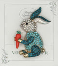 KINGSLAND NEEDLE MINDER ~ Blue Rabbit Needle Minder, Needle Dock, Needle Nanny, Crystal Enamel Magnet, Needle Garage, Needleminder