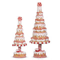 Seasonal Decor ~ Set of 2 Gingerbread Trees ~ 15" Gingerbread and Peppermint Trees 2 ~ Christmas Decor K129 ~ Free Shipping ~ New for 2025