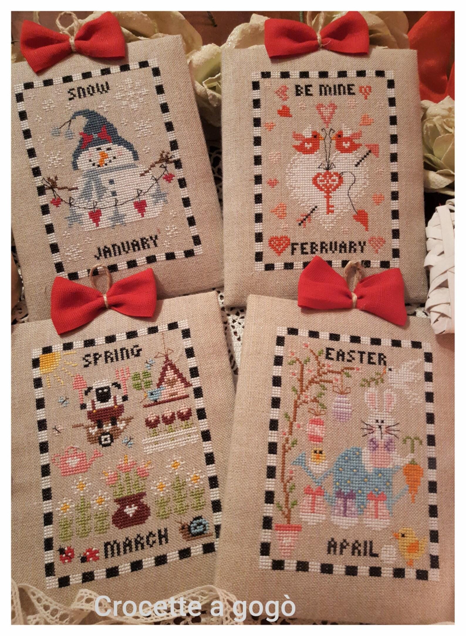 Calendar Part 1 by Crocette A Gogo  Counted Cross Stitch Pattern  PAPER PATTERN