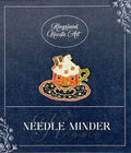 KINGSLAND NEEDLE MINDER ~ Pumpkin Mug Needle Minder, Needle Dock, Needle Nanny, Canvas Magnet, Needle Garage, Needleminder