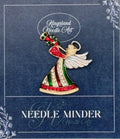 KINGSLAND NEEDLE MINDER ~ Angel with Horn Needle Minder, Needle Dock, Swarovski Crystal Enamel Magnet, Needle Garage, Needleminder