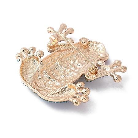 BROOCH ~ Multi Color Frog Brooch ~ Swarovski Crystal ~ Gold Tone ~ Jewelry, Holidays, Great Gift Idea, Pin