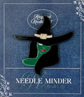 KINGSLAND NEEDLE MINDER ~ Green Face Witch Acrylic Needle Minder, Needle Dock, Multi-Dimensional, Magnet, Needle Garage, Needleminder