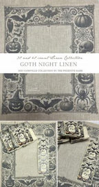 The PRIMITIVE HARE "Goth Night 36ct Linen" Handmade in Italy ~ Needlework Marketplace 2025