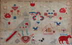 PLUM STREET SAMPLERS "Red Bull & Odd Bird"  Counted Cross Stitch Pattern  Sampler, Pattern Only