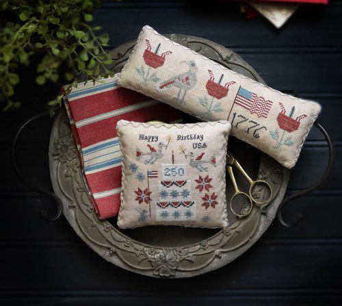 PLUM STREET SAMPLERs "Happy Birthday, USA"  Counted Cross Stitch Pattern  Sampler, Pattern Only