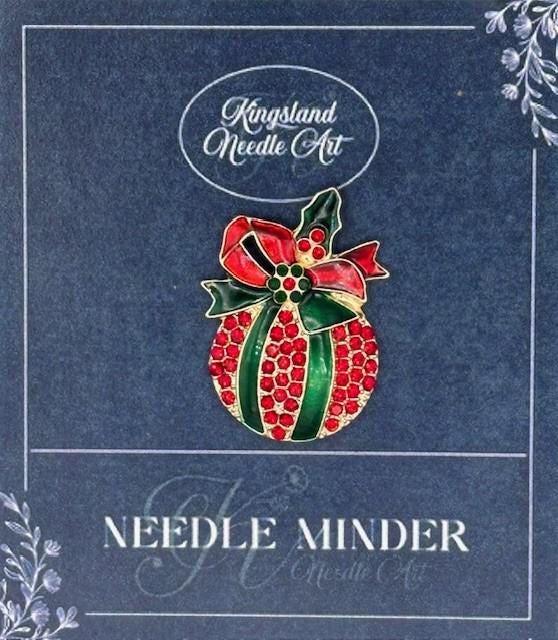 KINGSLAND NEEDLE MINDER ~ Christmas Ball Needle Minder, Needle Dock, Needle Nanny, Canvas Magnet, Needle Garage, Needleminder