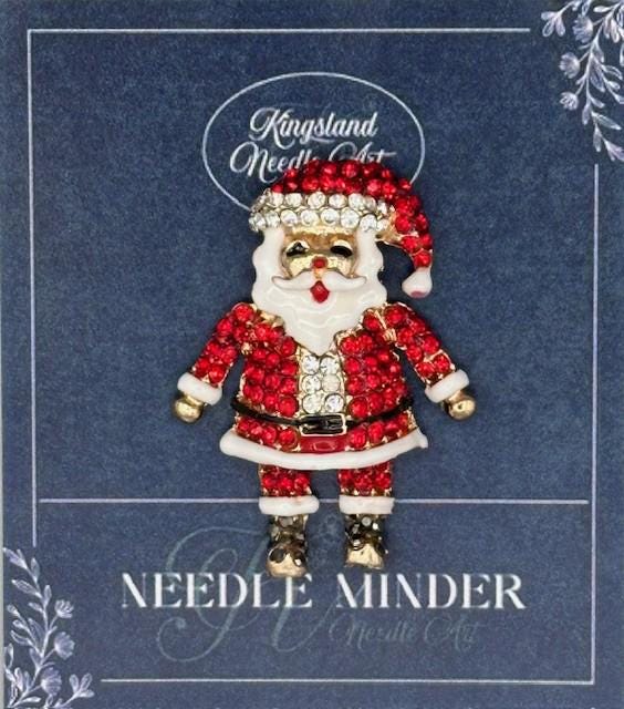 KINGSLAND NEEDLE MINDER ~ Red Santa Needle Minder, Needle Dock, Needle Nanny, Canvas Magnet, Needle Garage, Needleminder