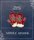 KINGSLAND NEEDLE MINDER ~ Red Mittens Needle Minder, Needle Dock, Enamel Magnet Needle Garage, Needleminder