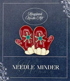 KINGSLAND NEEDLE MINDER ~ Red Mittens Needle Minder, Needle Dock, Enamel Magnet Needle Garage, Needleminder