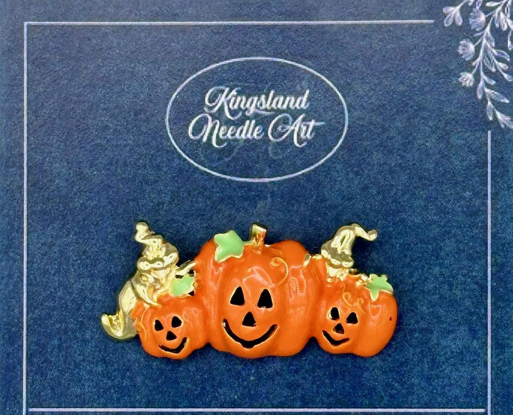 BROOCH ~ Halloween Pumpkins ~ Gold Tone ~ Jewelry, Holidays, Great Gift Idea, Pin