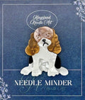 KINGSLAND NEEDLE MINDER ~ Spaniel Dog Acrylic Needle Minder, Needle Dock, Multi-Dimensional, Magnet, Needle Garage, Needleminder