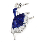 KINGSLAND NEEDLE MINDER ~ Blue Ballerina Needle Minder, Needle Dock, Swarovski Crystal Enamel Magnet, Needle Garage, Needleminder