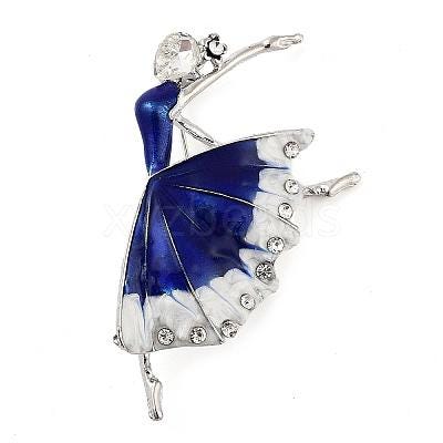 KINGSLAND NEEDLE MINDER ~ Blue Ballerina Needle Minder, Needle Dock, Swarovski Crystal Enamel Magnet, Needle Garage, Needleminder