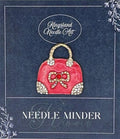 KINGSLAND NEEDLE MINDER ~ Red Handbag Needle Minder, Needle Dock, Needle Nanny, Canvas Magnet, Needle Garage, Needleminder