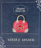 KINGSLAND NEEDLE MINDER ~ Red Handbag Needle Minder, Needle Dock, Needle Nanny, Canvas Magnet, Needle Garage, Needleminder
