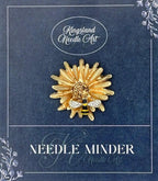 KINGSLAND NEEDLE MINDER ~ Sweet Daisy Bee Needle Minder, Needle Dock, Sparkling Rhinestones, Enamel Magnet, Needle Garage, Needleminder