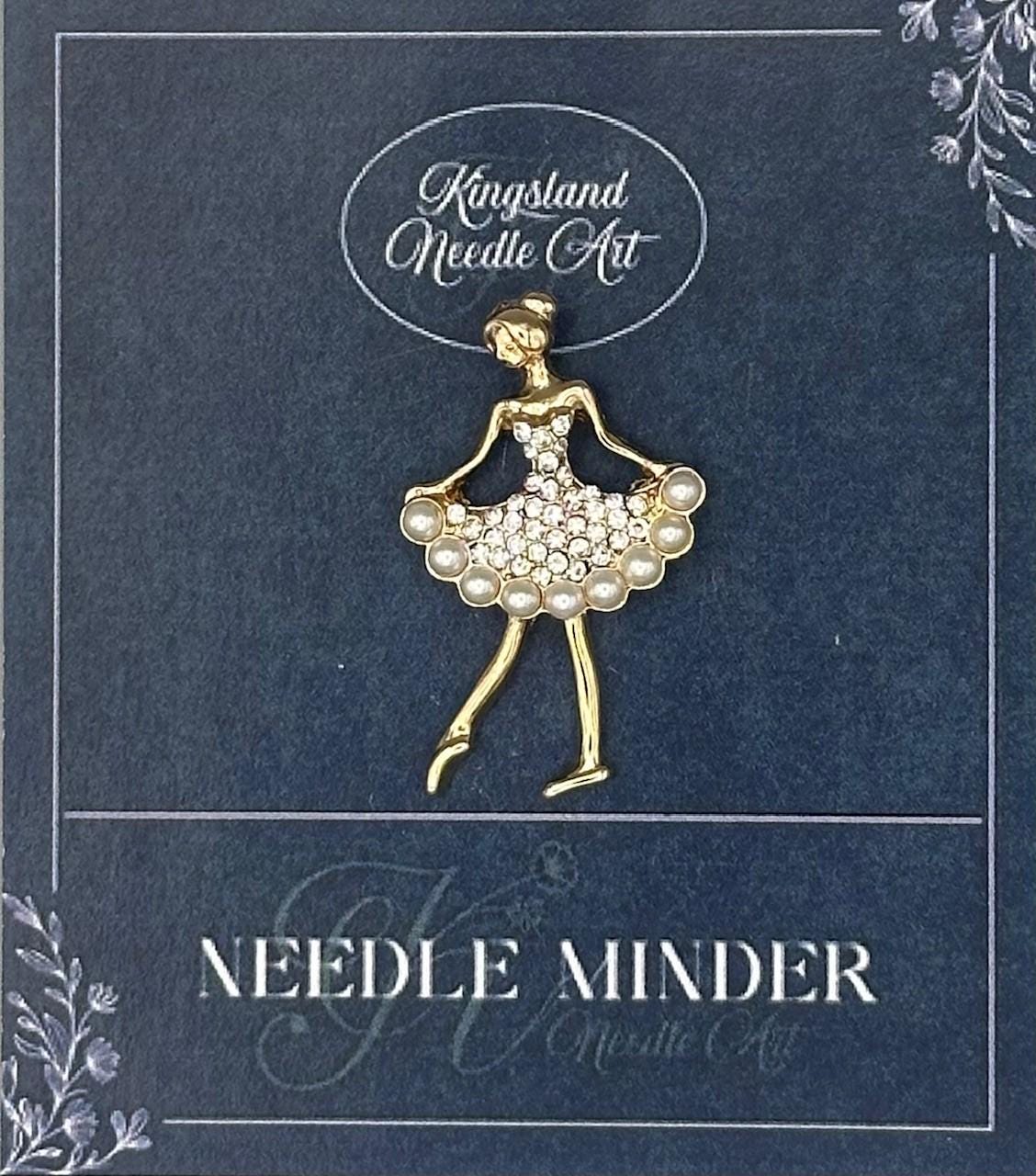 KINGSLAND NEEDLE MINDER ~ Ballerina Needle Minder, Needle Dock, Swarovski Crystal Enamel Magnet, Needle Garage, Needleminder