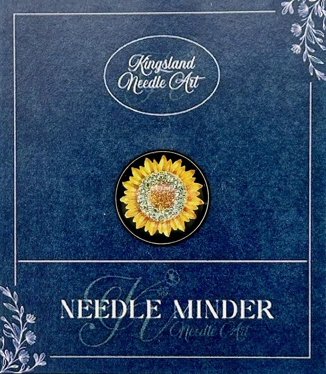 KINGSLAND NEEDLE MINDER ~ Sunflower Needle Minder, Needle Dock, Magnet Needle Garage, Needleminder