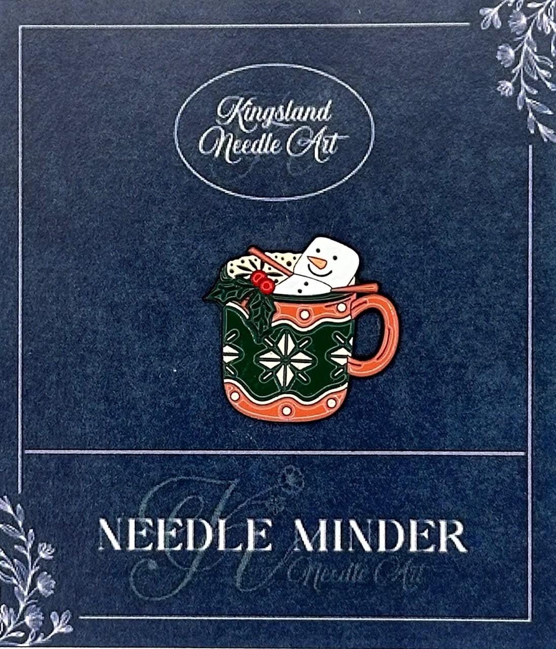 KINGSLAND NEEDLE MINDER ~ Hot Chocolate Mug Needle Minder, Needle Dock, Enamel Magnet Needle Garage, Needleminder