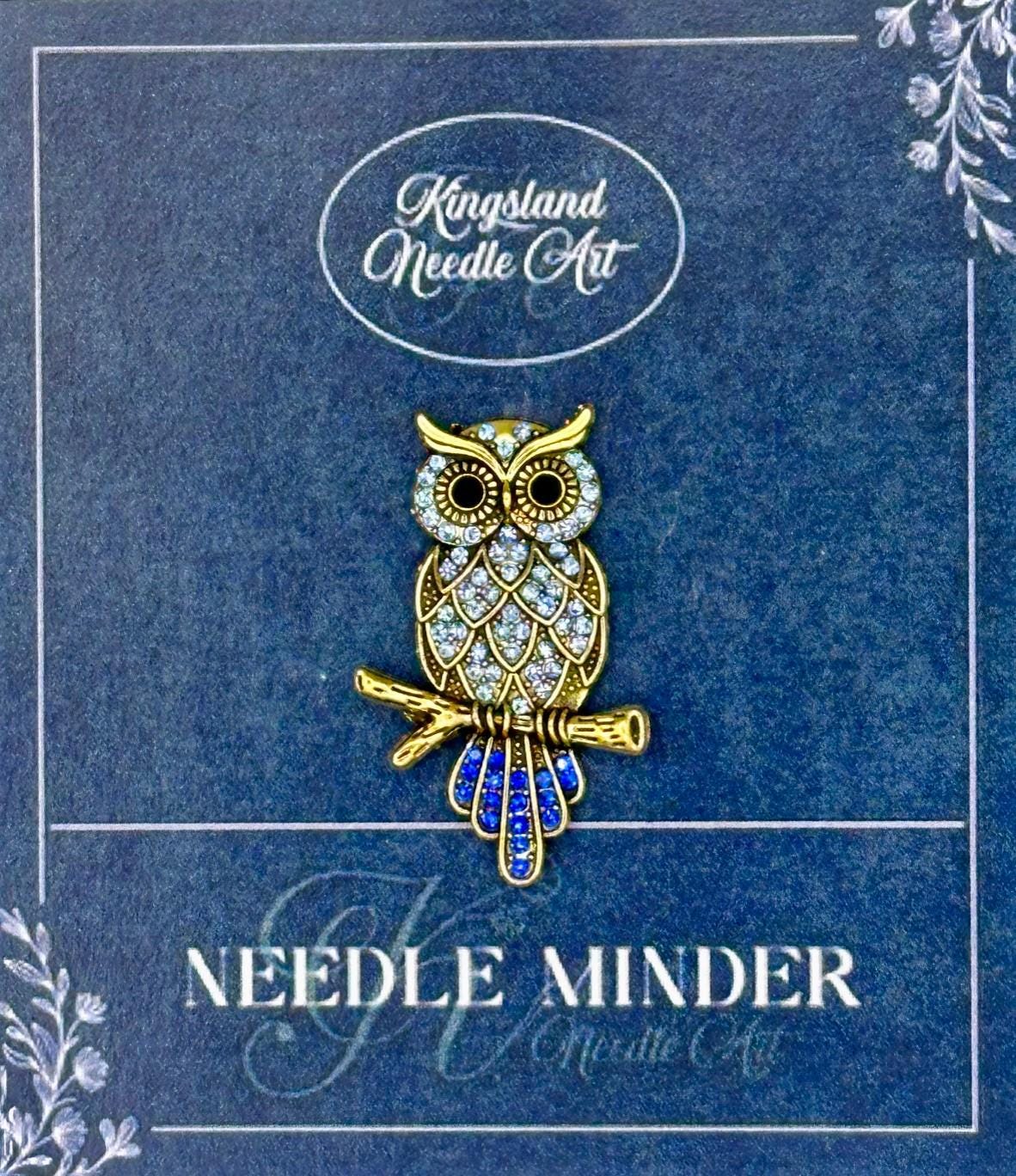 KINGSLAND NEEDLE MINDER ~ Blue Owl Needle Minder, Needle Dock, Crystal Magnet, Needle Garage, Needleminder