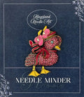 KINGSLAND NEEDLE MINDER ~ Pink Duck Needle Minder, Needle Dock, Swarovski Crystal Enamel Magnet, Needle Garage, Needleminder