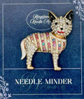 KINGSLAND NEEDLE MINDER ~ Multi-Colored Dog Needle Minder, Needle Dock, Swarovski Crystal Enamel Magnet, Needle Garage, Needleminder