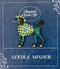 KINGSLAND NEEDLE MINDER ~ Poodle Needle Minder, Needle Dock, Sparkling Rhinestones, Enamel Magnet, Needle Garage, Needleminder