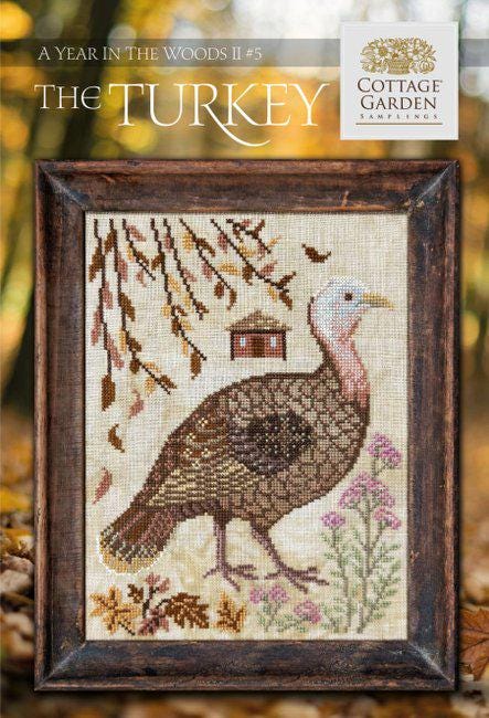 COTTAGE GARDEN SAMPLINGS "The Turkey" A Year In The Woods 2 Series #5, Counted Cross Stitch Pattern, Pattern Only