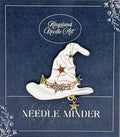 KINGSLAND NEEDLE MINDER ~ Glam White Witch Hat Needle Minder, Needle Dock, Needle Nanny, Canvas Magnet, Needle Garage, Needleminder